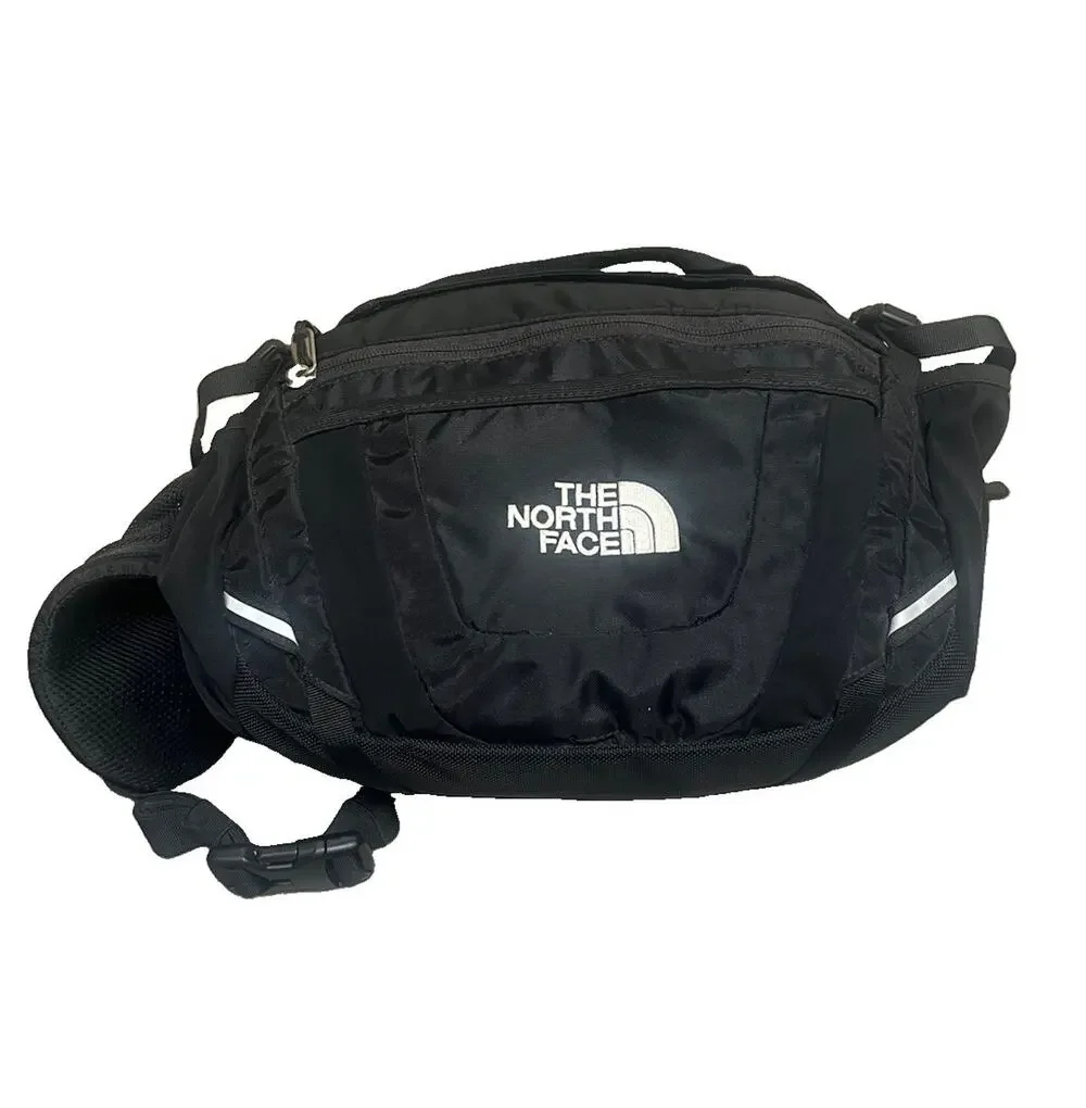 The North Face Black Lumbar Pack Waist Sling Hiking Travel Fanny Pack EUC